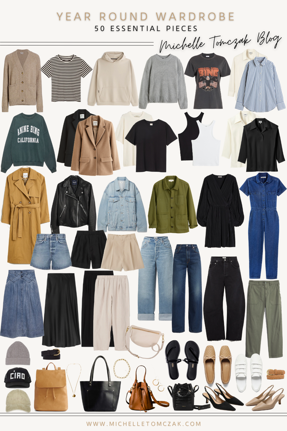 Year Round Wardrobe Essentials: 50 Versatile Closet Staples - Michelle ...